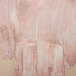 Calvin Klein Pink Sheer Dress